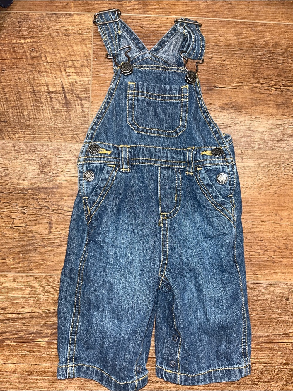 Baby Blue Denim Overalls with Front Pocket